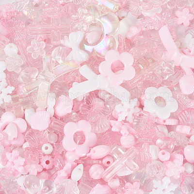 100 г прозрачных и непрозрачных акриловых бусин TACR-TA0001-57E-1