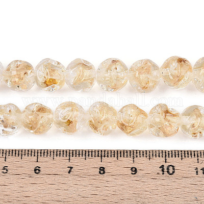 Ручной золотой фольги стекло бисер нитей FOIL-N029-04A-1