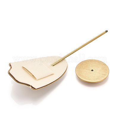 Подставки для ожерелий из микрофибры в форме бюста с подставкой из алюминиевого сплава золотистого оттенка ODIS-H006-01D-1