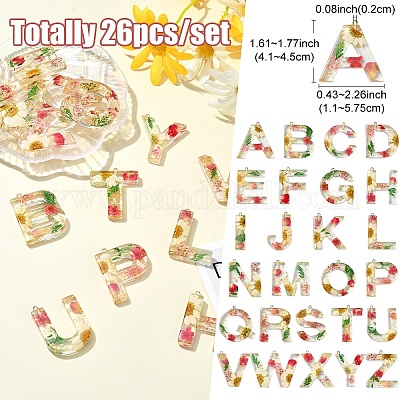 26шт 26 стиля прозрачные подвески из эпоксидной смолы CRES-YW0002-28D-1