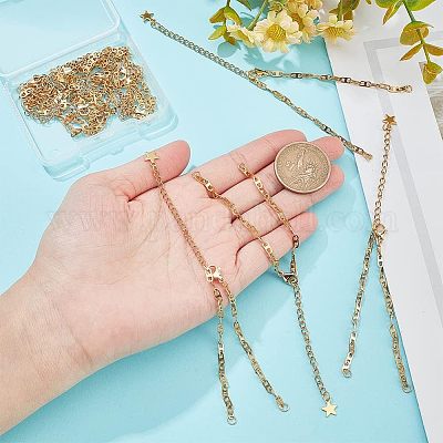 10 шт. полуготовые браслеты из нержавеющей стали 304 Mariner Link AJEW-NB0003-66-1