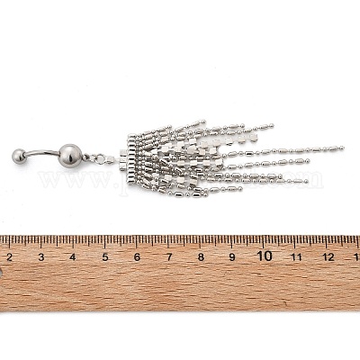 Сплав кристалл горный хрусталь подвеска изогнутая штанга живот кольца AJEW-R007-04P-03-1