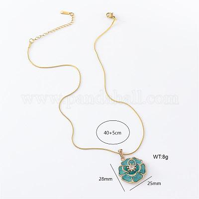 3 шт. элегантные ожерелья с подвеской в виде цветка из нержавеющей стали для женщин MX4222-1