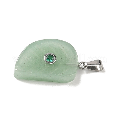 Резные подвески из натурального зеленого авантюрина G-P599-04P-10-1