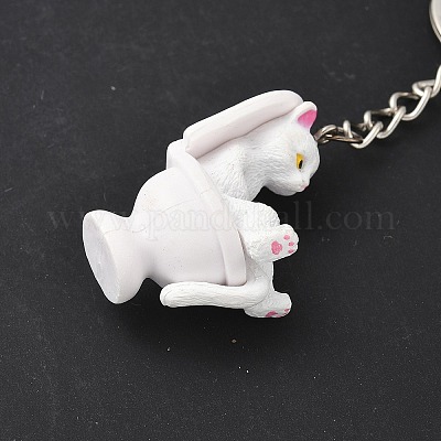 Сплав с ПВХ пластиком милый брелок KEYC-Z006-02P-B-1