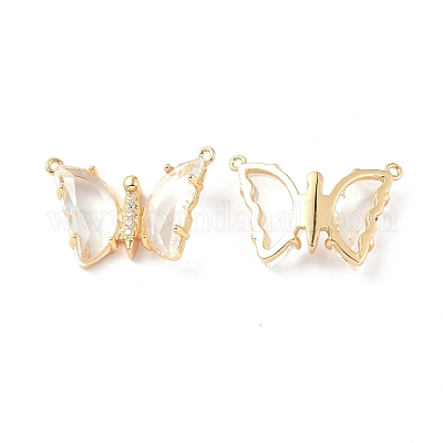 Латунные микропаве прозрачные подвески с фианитом KK-E068-VF242-1