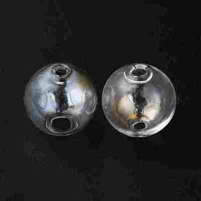 Бусины ручной работы из дутого стекла с двумя отверстиями FIND-WH0104-01E-1