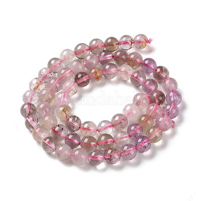 Натуральный фиолетовый рутилированный кварц G-M427-A01-01-1