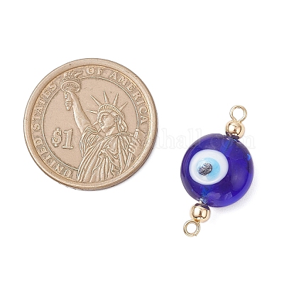 12 шт. 4-цветные звенья ручной работы от сглаза PALLOY-JF04446-1