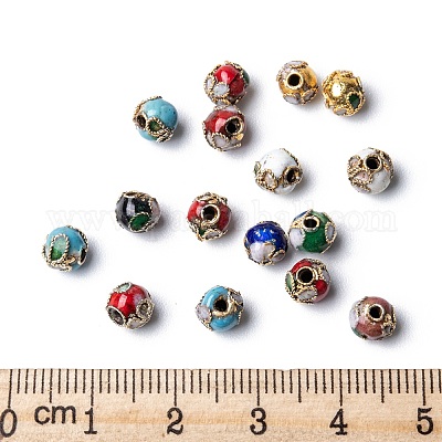 Бусины ручной работы перегородчатой CLB6mm-M-01-1