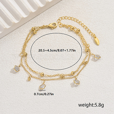 Милые и симпатичные женские браслеты на ногу с подвеской в виде звезды из прозрачного стекла и латуни IN3694-1