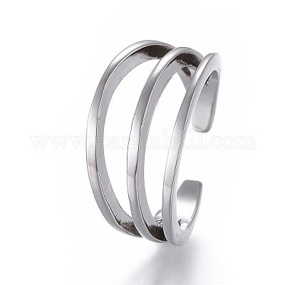 anillos de plata con almohadilla redonda de 6 mm para hacer anillos de joyería PandaHall 40 anillos en blanco ajustables componentes de configuración de anillo de dedo de latón 
