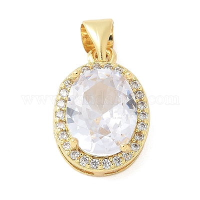 Латунные микро проложить кубического циркония подвески KK-K298-40G-1