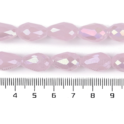 Непрозрачные однотонные гальванические стеклянные бусины EGLA-N013-J6mm-B01-1