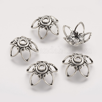 Тибетском стиле сплав шарик крышки PALLOY-F149-12AS-1