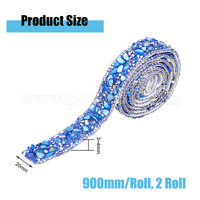 Отделка стразами из смолы длиной 0.9 м DIY-WH0542-12-1