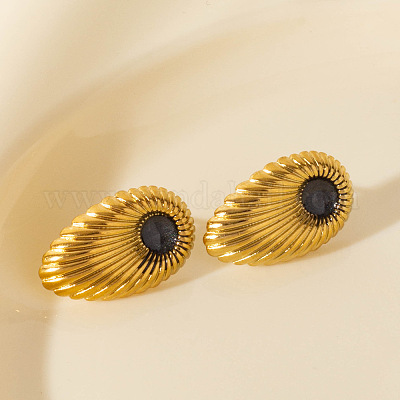 Серьги-гвоздики в форме капли из нержавеющей стали 304 DC5417-3-1