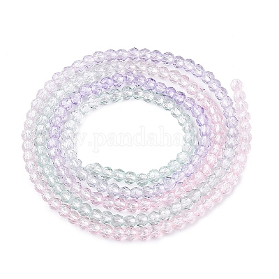 Прозрачный градиент цвета стеклянные бусины пряди GLAA-G101-2mm-18-1