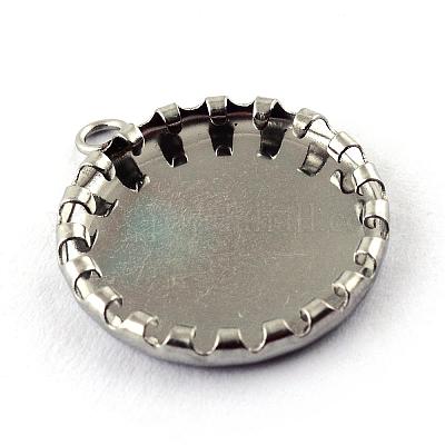 Подвеска-кабошон из нержавеющей стали 304 STAS-Q194-15-1