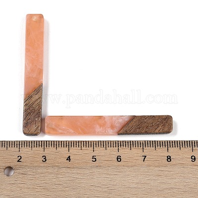 Большие подвески из смолы и дерева WOOD-F015-02C-1