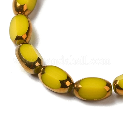 Стеклянные бусины с гальваническим покрытием  EGLA-P061-02A-06-1