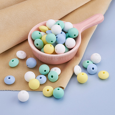 80шт 8 стиля пищевых экологически чистых силиконовых бусин SIL-TA0001-03-1