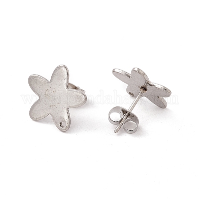 Фурнитура для сережек-гвоздиков из нержавеющей стали 201 STAS-G266-10P-1