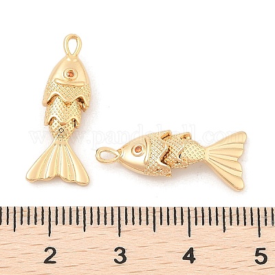 Латунные микропаве прозрачные подвески с фианитом KK-C080-02A-G-1