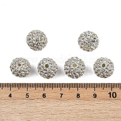 Бусины из сплава и страза&nbsp;RB-A034-12mm-A01S-1