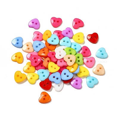 Wholesale Acrylic Heart Buttons 