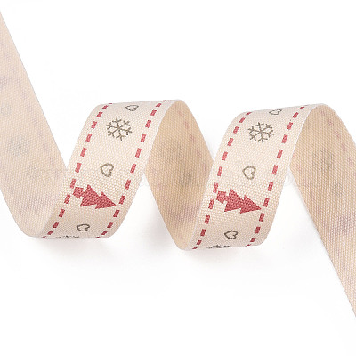 Односторонние хлопковые ленты с принтом SRIB-T009-01C-1