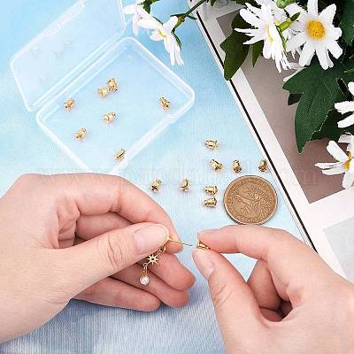 8 пара латунных гаек для ушей/задних частей сережек KK-CN0001-06B-1