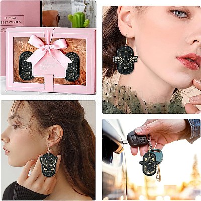 12 шт. 6 стиля непрозрачных темных акриловых подвесок OACR-CJ0002-09-1