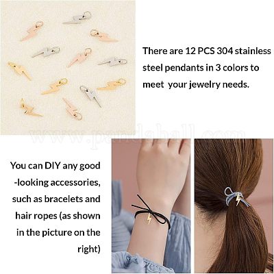 12 шт. 3 стиля круглых рифленых бусин из нержавеющей стали 304 STAS-UN0024-15-1