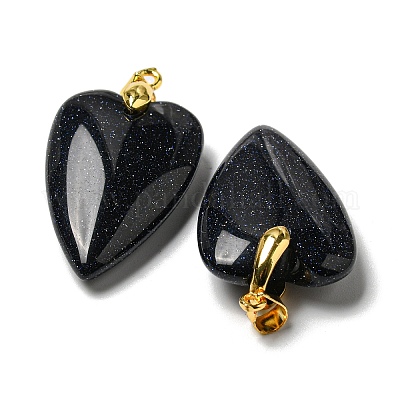 Синтетический синий авантюрин подвески G-E570-01G-15-1