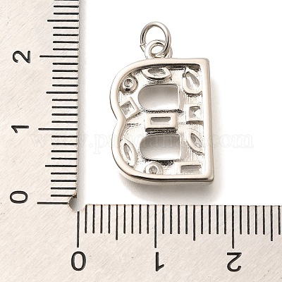 Латунные микропаве прозрачные подвески с фианитом KK-G521-01P-B-1