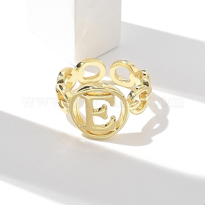 Латунные открытые манжеты для женщин RJEW-K289-01G-E-1