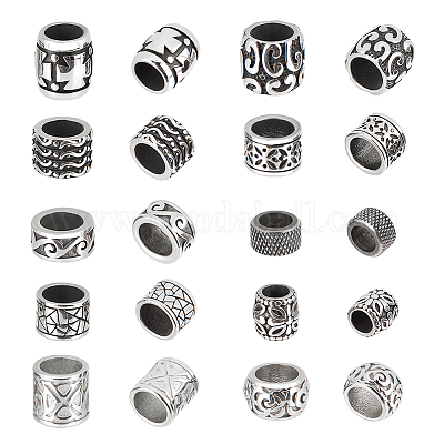Elegant Large Hole Spacer Beads, Sterling Silver Big Hole Beads