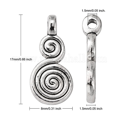 Спираль тибетский стиль сплава подвески LF0038Y-NF-1
