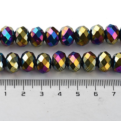 Стеклянные бусины с гальваническим покрытием  GR8X12MMY-M-1