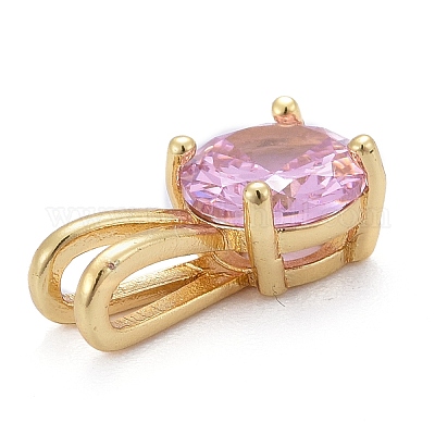 Латунные микро проложить кубического циркония подвески X-KK-P192-04-G03-1