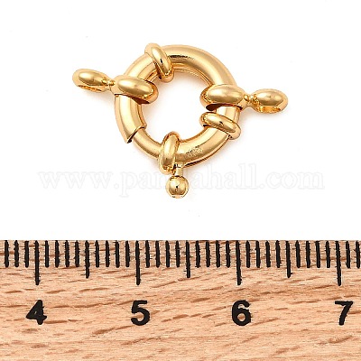 Латунная застежка пружинного кольца KK-D407-01G-C-1