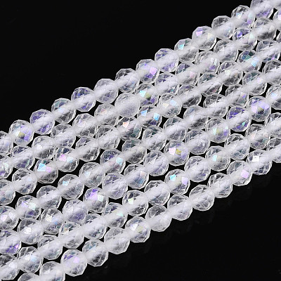 Нити из натуральных кварцевых бусин с цветным покрытием G-T144-A07-05-1