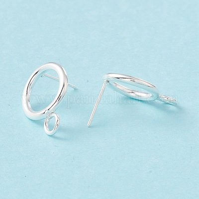 Фурнитура для сережек-гвоздиков из нержавеющей стали 304 STAS-P308-02B-S-1