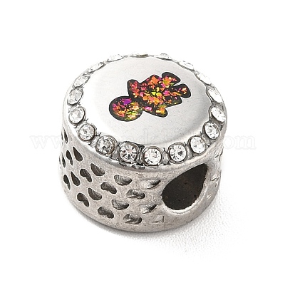 Европейские бусины из нержавеющей стали 304 STAS-D180-10P-1