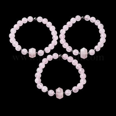 Эластичный браслет из натуральных смешанных драгоценных камней для женщин BJEW-A145-01-1