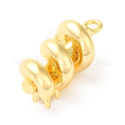 Латунные микро проложить кубического циркония подвески ZIRC-P113-01G-1