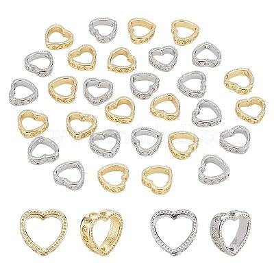 10mm Gold Filled Heart Beads, Bracelet Connector Charm Necklace