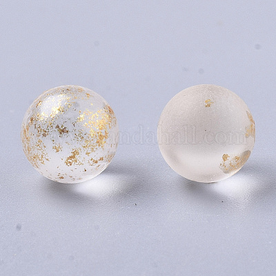 Прозрачные бусины из матового стекла GLAA-N035-05A-02-1