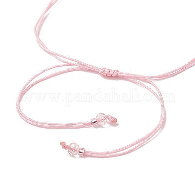 Регулируемые браслеты из нейлонового шнура с плетеными бусинами BJEW-MZ00168-05-1